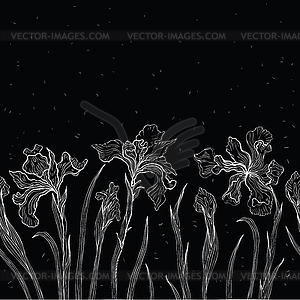 Абстрактный цветочный фон. Радужная оболочка - изображение в векторе / векторный клипарт