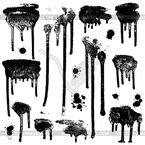 Ink splatters. Grunge design elements collection - vector clipart