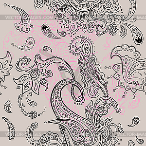 Paisley ornament seamless background - vector clip art