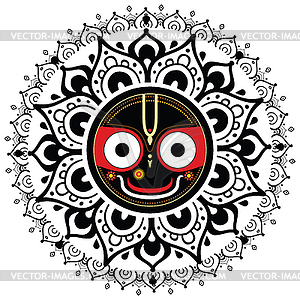 Jagannath. Indian God of Universe - vector image