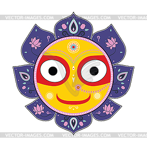 Jagannath. Indian God of Universe - vector image