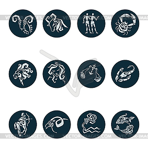 Horoscope Zodiac Star signs, set - vector clipart