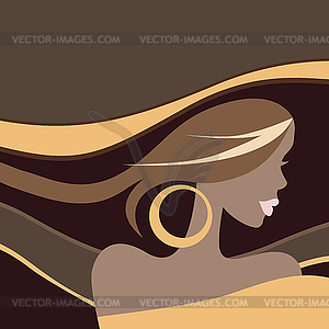 Beautiful Woman.  - royalty-free vector clipart