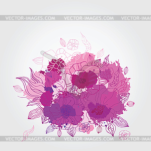 Decorative floral background - vector clip art