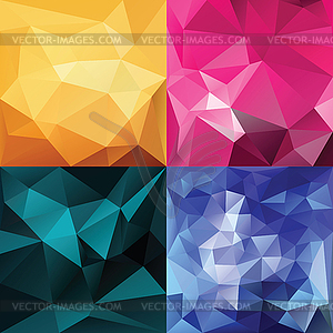 Polygonal Geometric backgrounds - vector EPS clipart
