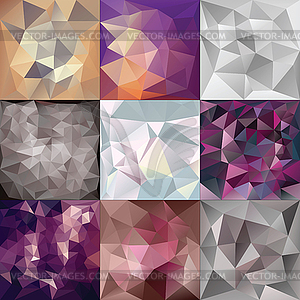 Polygonal Geometric backgrounds - vector clipart