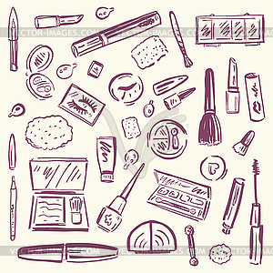 Cosmetics. Makeup set - vector clipart / vector image