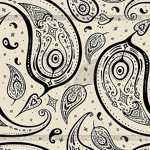 Seamless Paisley background - vector clipart