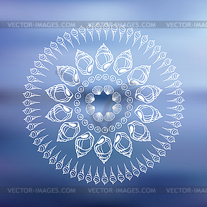 Mandala. Sea background - vector image