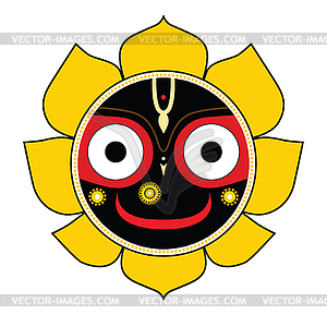 Jagannath. Indian God of Universe - royalty-free vector clipart