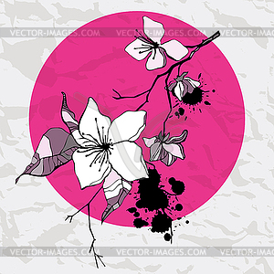 White flower - vector image