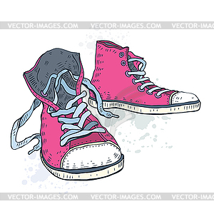 Sport shoes. Sneakers - vector EPS clipart