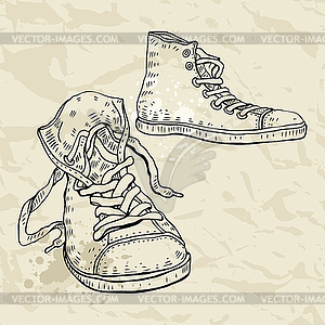 Sport shoes. Sneakers - vector clipart