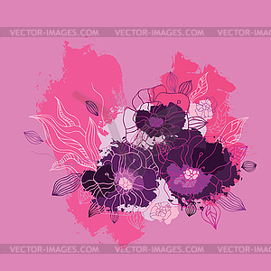Decorative floral background - vector image