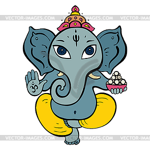 Hindu God Ganesha - vector clipart