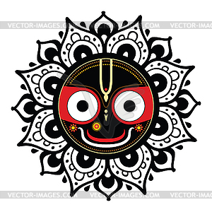 Jagannath. Indian God of Universe - vector image