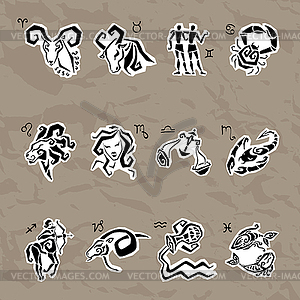 Horoscope. Zodiac set - vector image