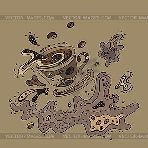 Cup of coffee - royalty-free vector image