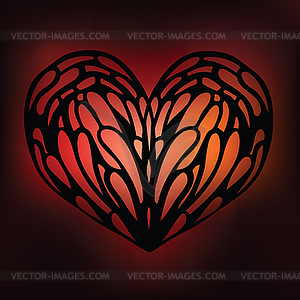 Ornamental Heart. Love - vector image