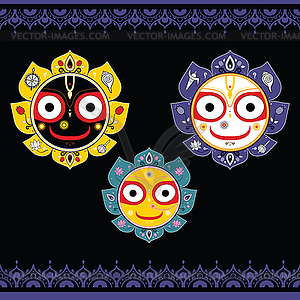 Jagannath. Indian God of Universe - vector clipart