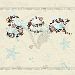 Sea background - vector clipart