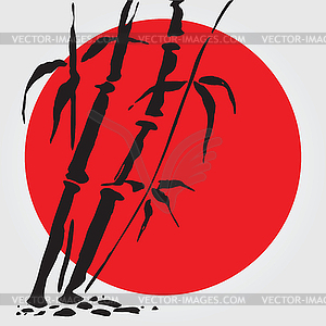 Bamboo in Chinese style - vector clipart