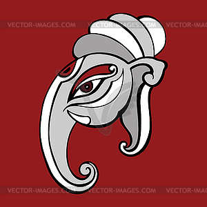 Elephant head.. Ganesha  - vector clip art