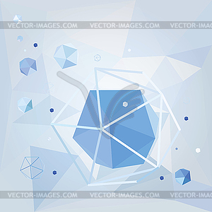 Geometric background. 3D  - vector clipart