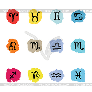 Horoscope Zodiac Star signs, set - vector image