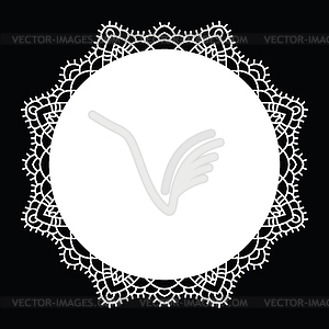 Crochet lace mandala - vector clipart