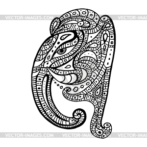 Elephant head.. Ganesha  - vector clipart / vector image