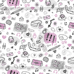 Accessories. seamless pattern - vector image