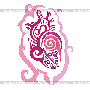 Decorative heart. Ethnic pattern - vector image