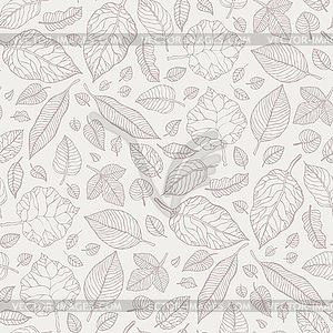 Leaves. Seamless background - vector clipart / vector image