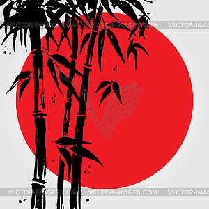 Bamboo in Chinese style - vector image