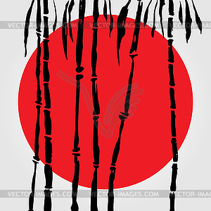 Bamboo in Chinese style - vector image