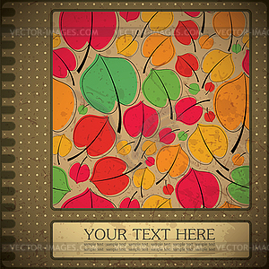 Retro floral card - vector clip art