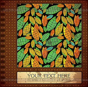 Retro floral card - vector clip art