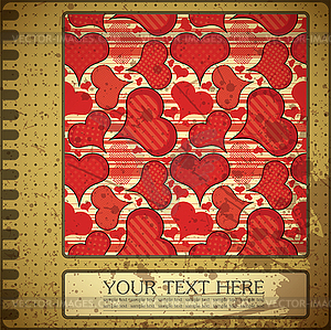 Retro valentine`s day card - vector clipart