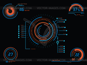 Futuristic color infographics - vector clipart