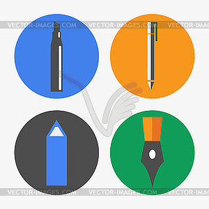 Pen иконки - клипарт в векторе