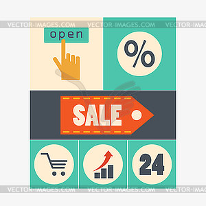 Set of icons sale - vector clipart