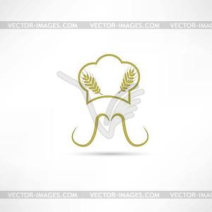 Baker abstraction icon - vector image