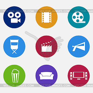 Cinema icons - vector clipart