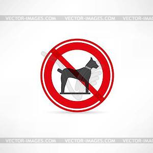 Dogs are prohibited icon - vector image