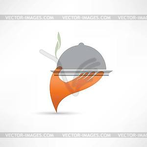 Bridge over river abstraction icon - vector image