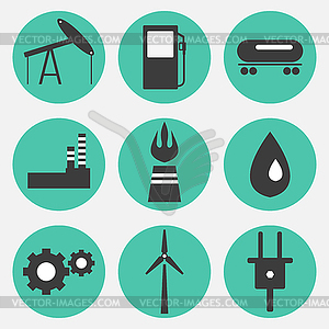 Energy icons - vector clipart