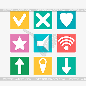 Flat icons - vector clipart