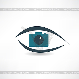 Photographer abstraction operation icon - vector clipart