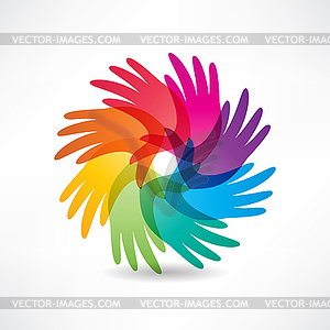 Handshake and friendship icon - vector image